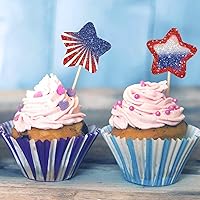 Vista 2 de Fancy Land 500 calcomanías para el 4 de julio, 4 de julio, rollo de estrellas patrióticas para niños, decoración de aula, calcomanías de estrellas