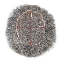 Vista 7 de Afro Toupee para hombres negros, afro rizado para hombre, postizo afro masculino, sistema de reemplazo de cabello ondulado afro masculino, encaje