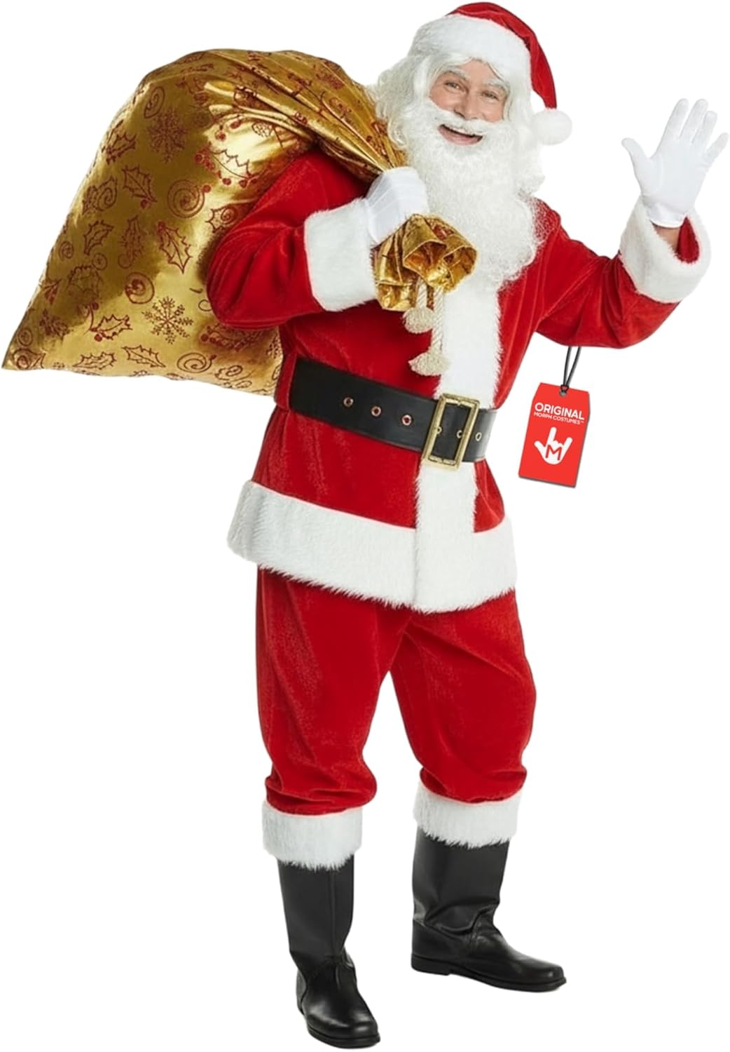 Morph Santa Costume, Deluxe Santa Claus Costume for Men, Christmas Suit for Men, Christmas Costumes Adults