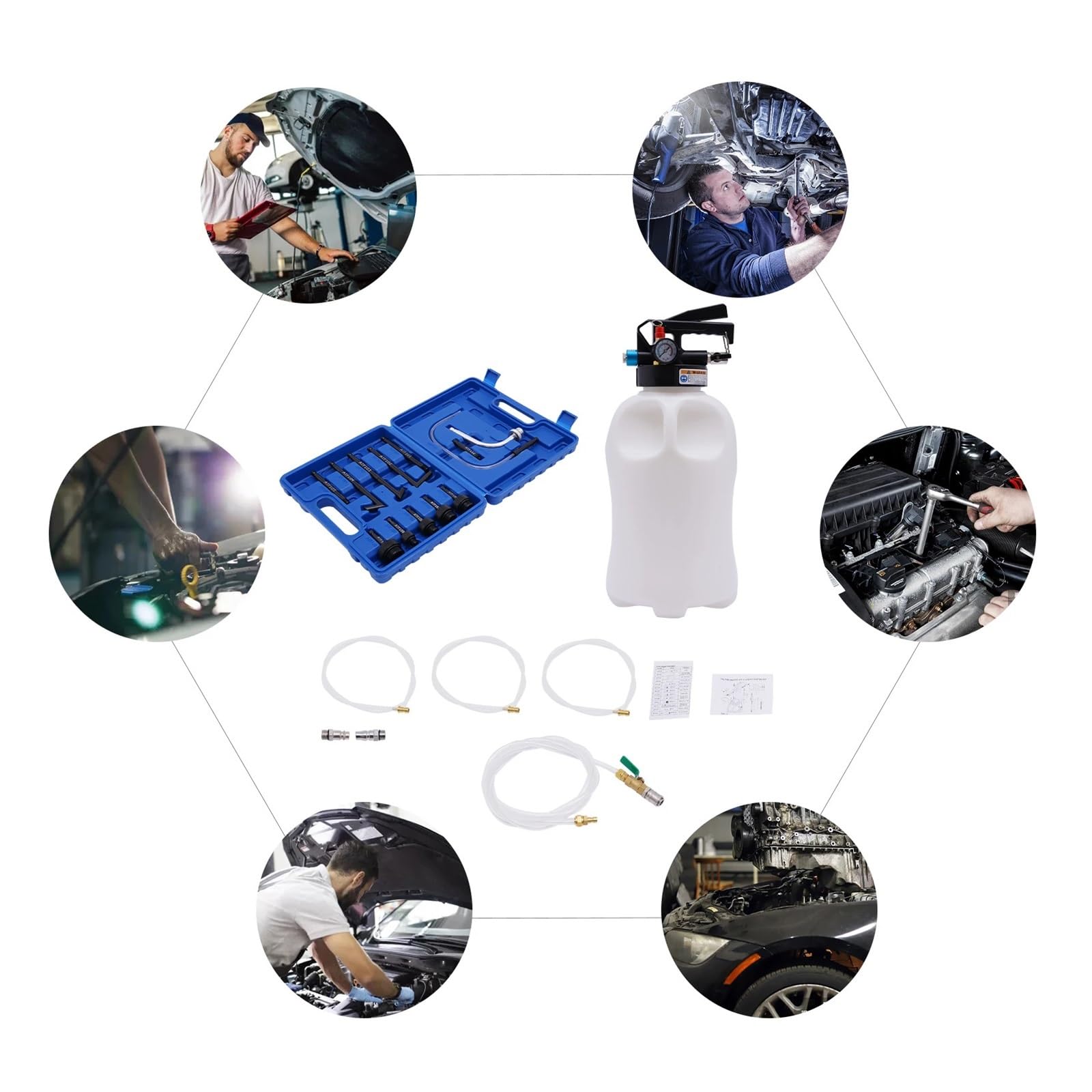 Máquina neumática de cambio aceite transmisión automática, dispensador combustible, caja cambios bombeo, herramienta llenado, herramientas reparación automóviles, 10L Agrícola, Comercial