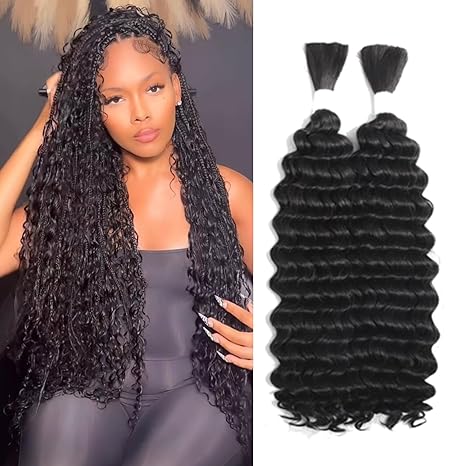 Boho Braid Hair Extensions | 24" Deep Wave Human Hair