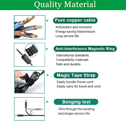 Miniatura 7 de Gonine Adaptador de fuente de alimentación de 24 V 2.5 A, CA 100-240 V 50-60 Hz a 24 V CC 2.5 amperios transformador para 24 voltios 0.1A ~ 2.5A 1A