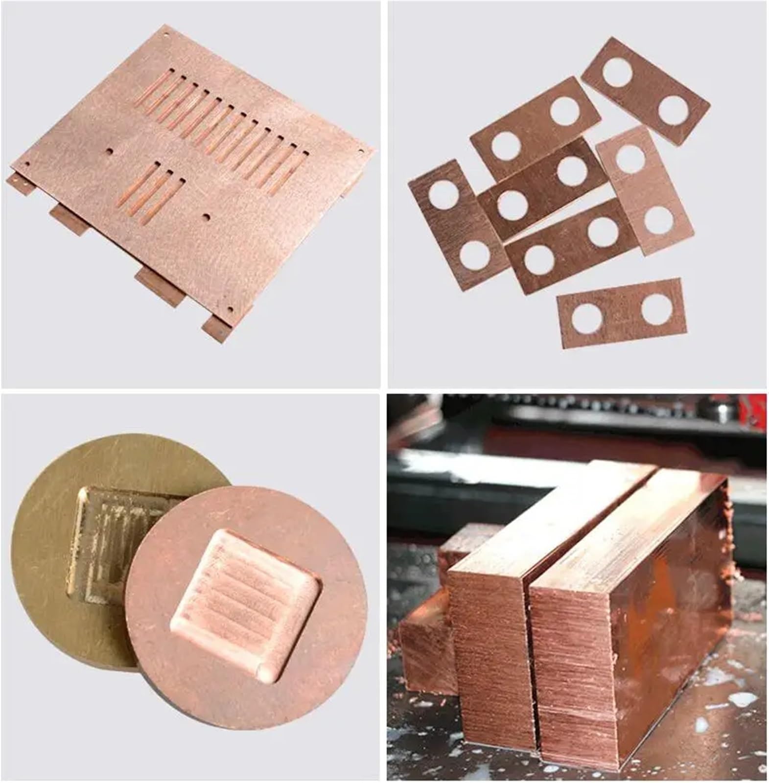 Copper Heatsink Computer PC Laptop Notebook | Foglio di blocco piastra di raffreddamento a conduzione di calore(50x50x25mm 1pc)
