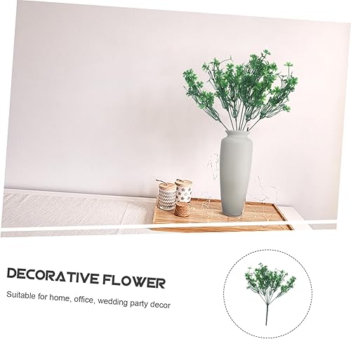 Miniatura 7 de Trébol artificial de cuatro hojas de plástico, plantas vegetales, arreglo de flores, florero, decoración de trébol de cuatro hojas para boda,