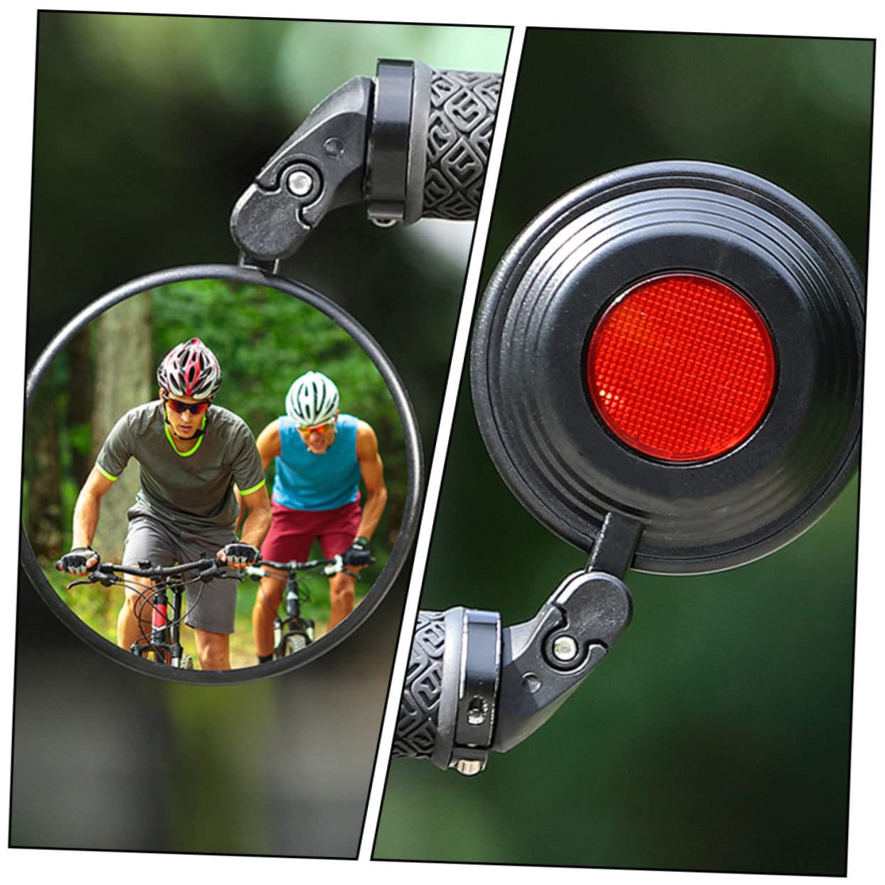 BESTonZON 3 Pièces Rétroviseur de Vélo Noir Arrière pour Guidon de Vélo Installation Rapide Sécurisée Accessoire pour Scooters