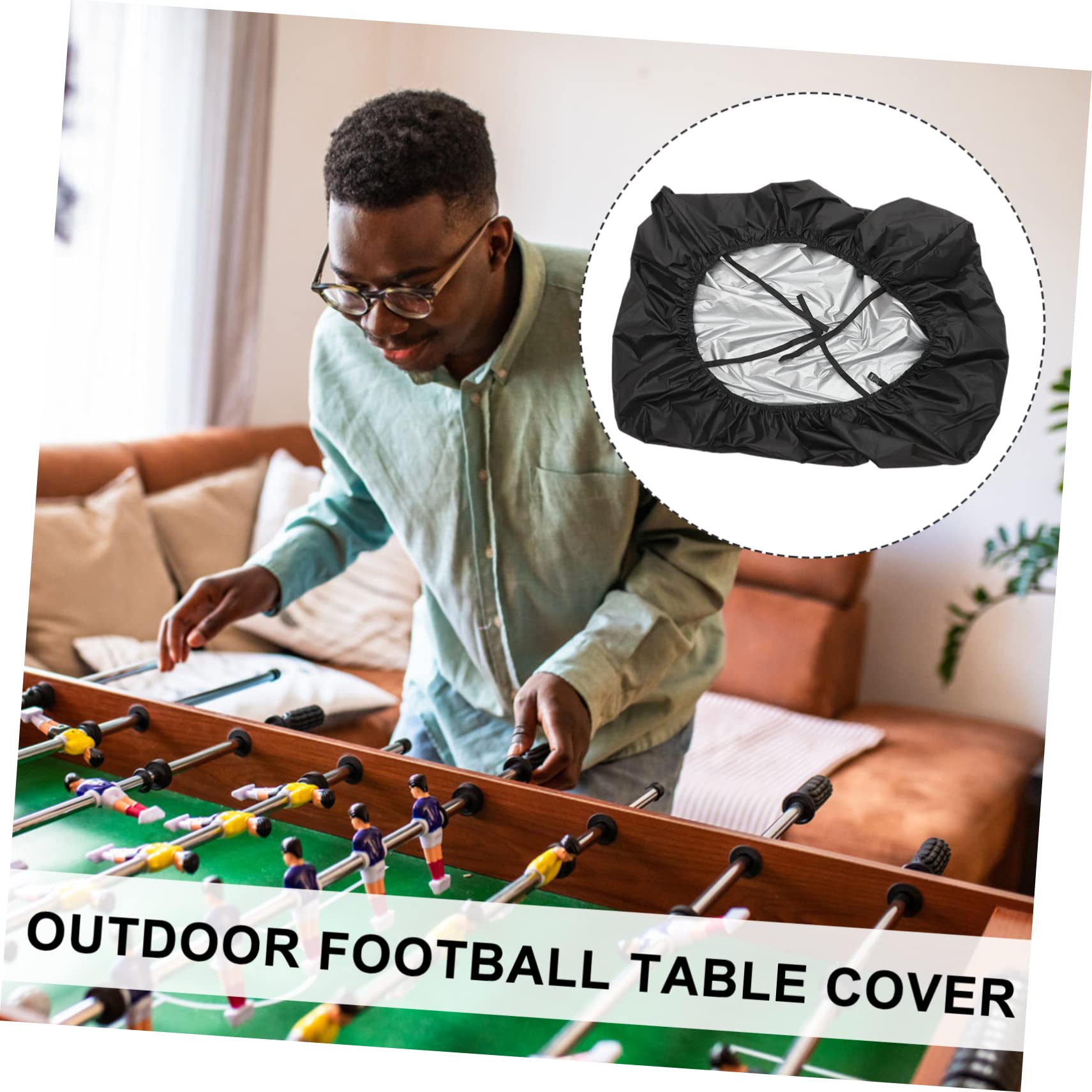 Gatuida Copertura per Calcio Balilla da Esterno Oxford, Sottile e Pieghevole Fascia Elastica Regolabile per Protezione Tavolo da Gioco