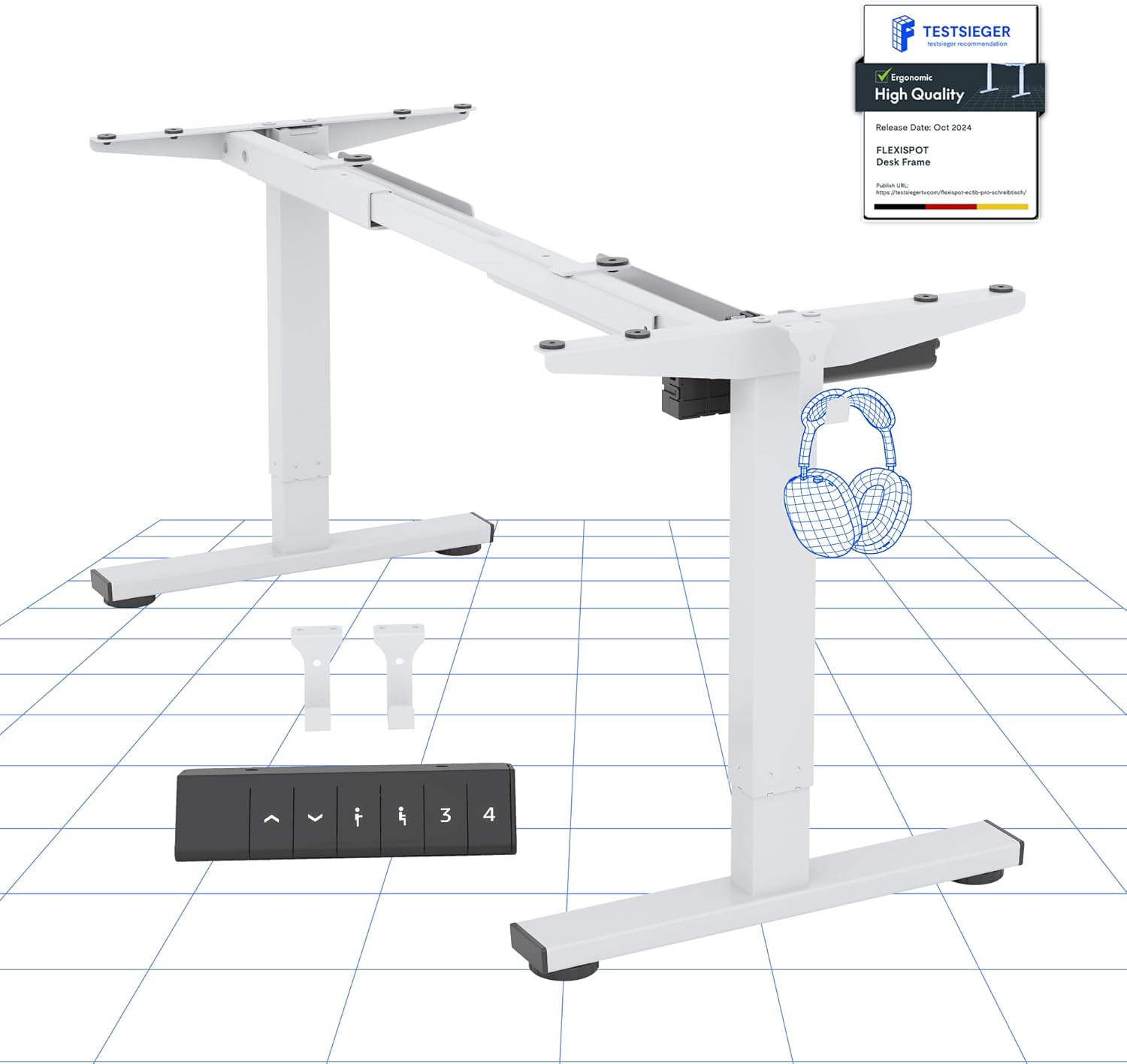 FLEXISPOT Electric Standing Desk Frame with Digital Control Panel
