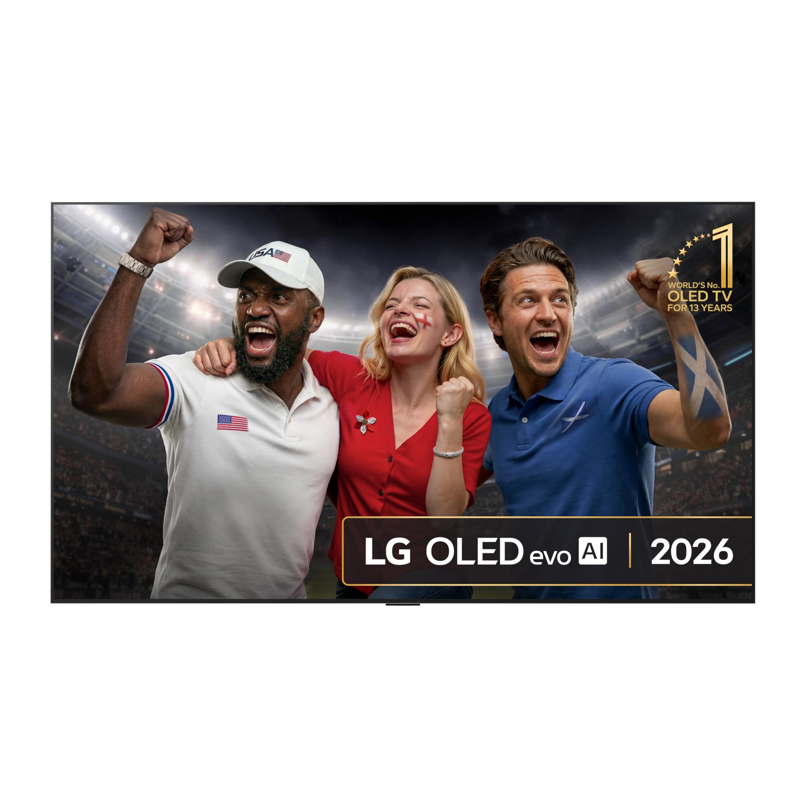 LG OLED evo AI G6 77-inch 4K Smart TV - Wall mount version - OLED77G62LW (α11 AI Processor 4K Gen3, 120Hz (VRR 165Hz), Dolby Vision, Dolby Atmos, FILMMAKER MODE™ [Model year 2026]