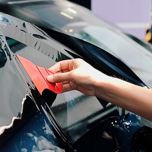 Miniatura 5 de FOSHIO Kit de espátula pequeña flexible roja para vinilo, tinte de ventana, envoltura de automóvil, fabricación de letreros y manualidades de