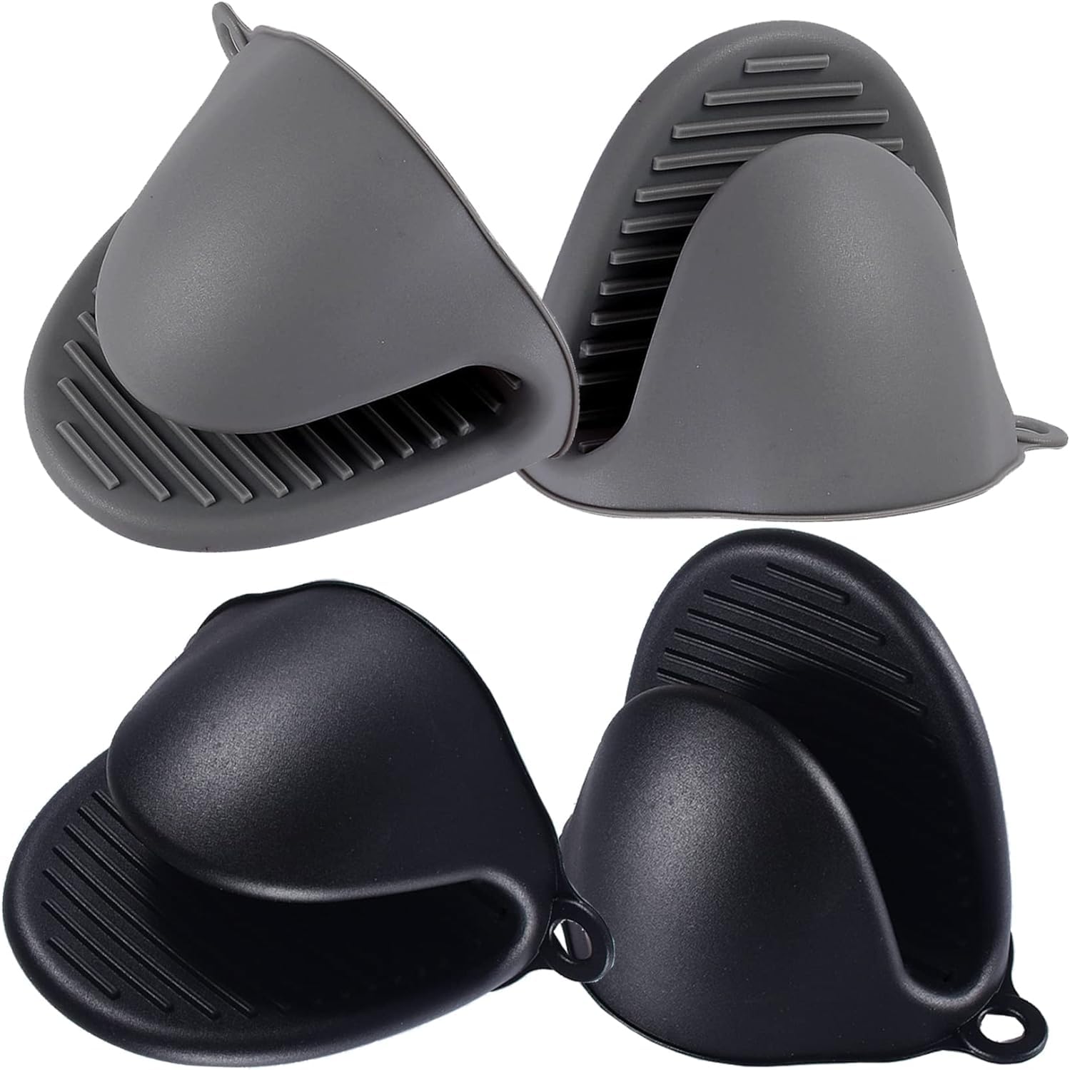 DXRPO 6 Maniques Cuisine Résistantes à La Chaleur 392°F - Gris Et Noir