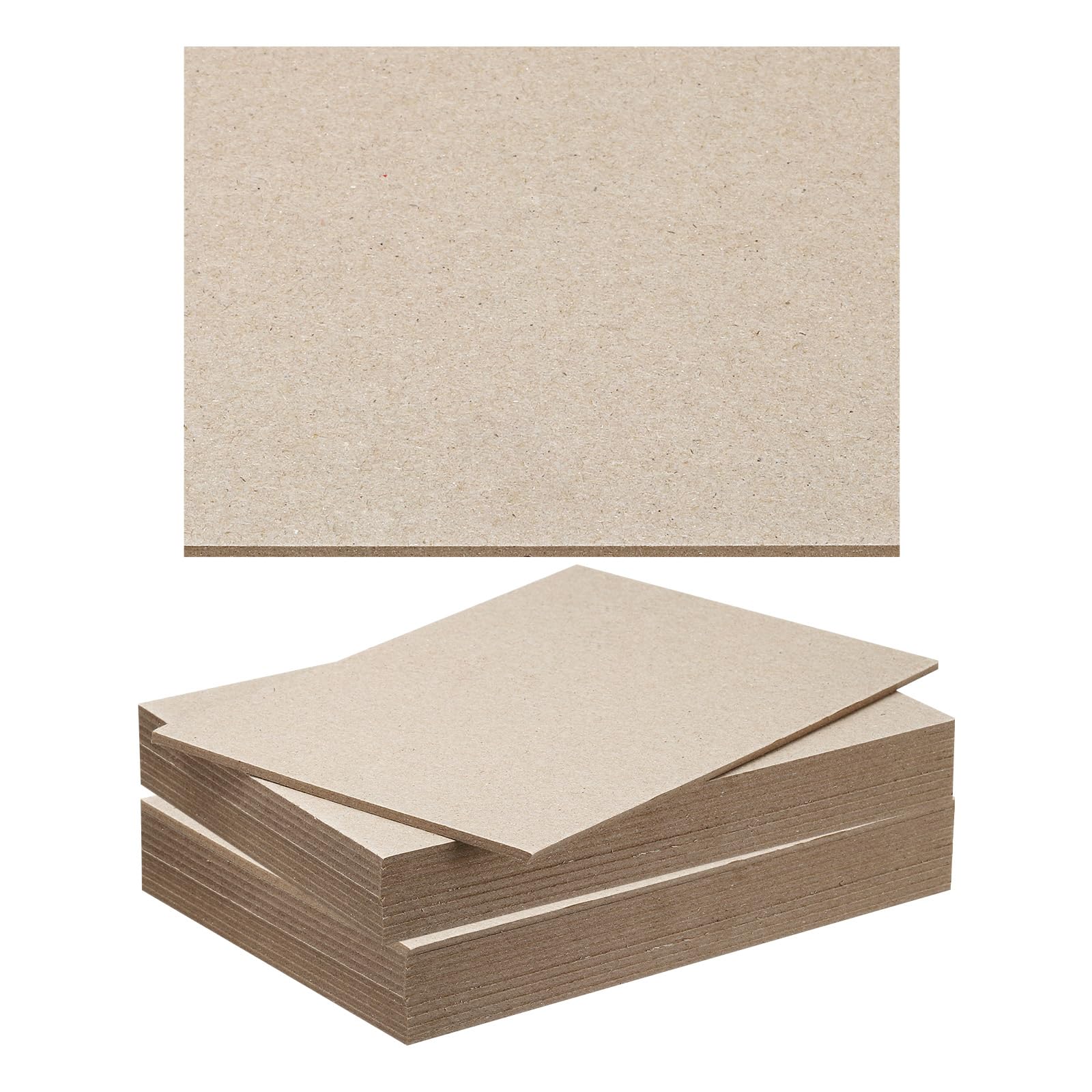 PATIKIL 7x5x0.1" Chipboard Sheets, 20Pcs Thick Book Board Binders Board Sturdy Bookbinding Supplies for Book Binding Cover Gray