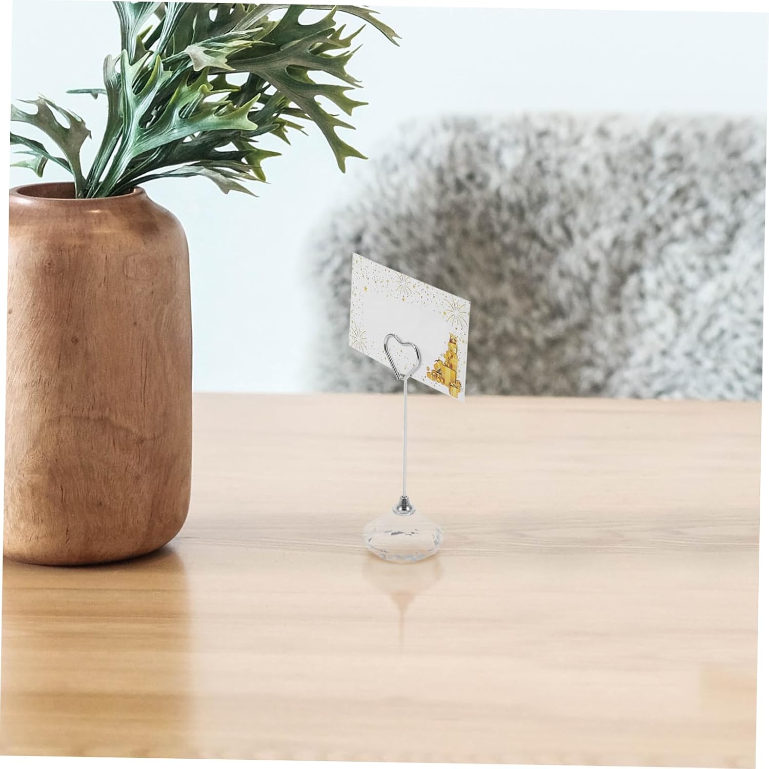 ABOOFAN Crystal Photo Clip Stand Decorative Memo Holder Valentines Card Holder Table Number Stand Stylish Desk Organizer