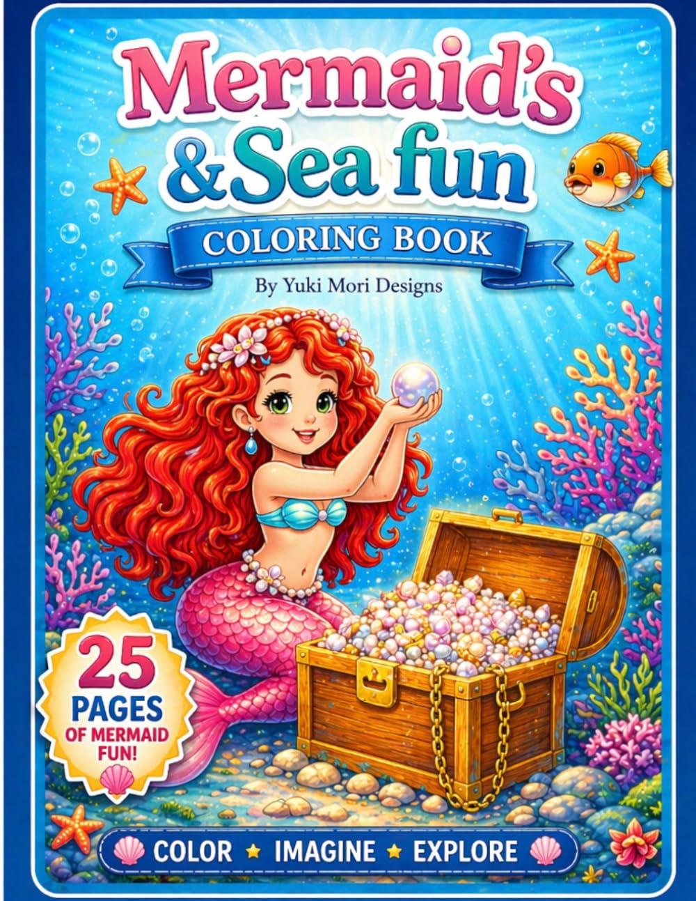 Mermaids & Sea Fun: Coloring Book
