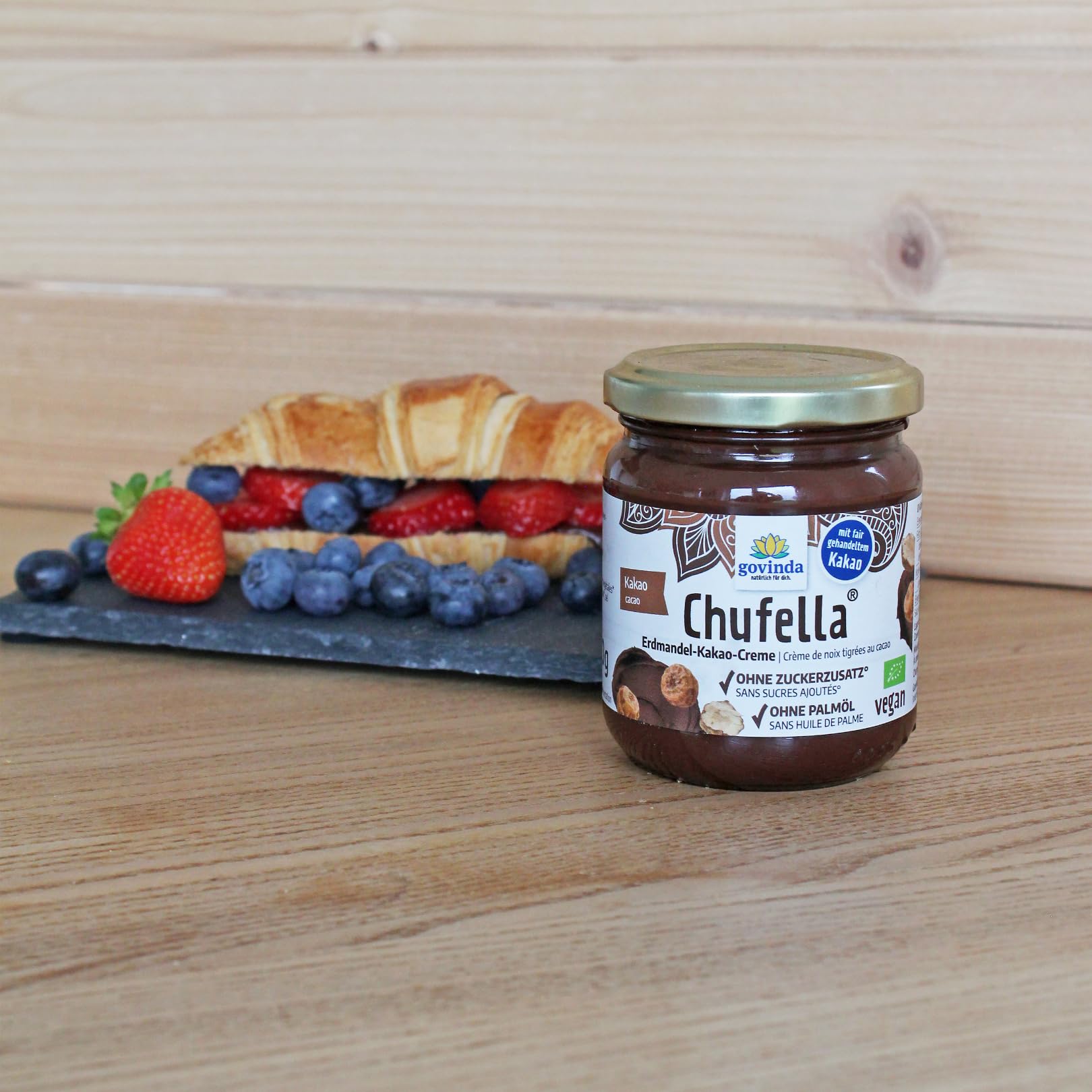 Govinda Bio Chufella 660g (3x220g) Sparpack – Erdmandel-Kakao-Creme | Vegan | Aus kontrolliert biologischem Anbau | Ohne zugesetzten Zucker | Ohne Palmöl | Gluten- & Laktosefrei | FR-BIO-01