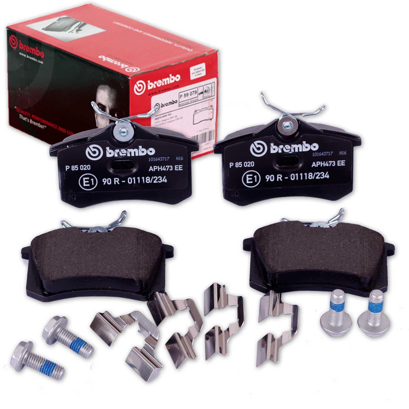 brembo Bremsscheiben + Beläge hinten | 08.7165.11 + P85020 für Golf 4 Polo 6R 6C 9N Beetle Bora