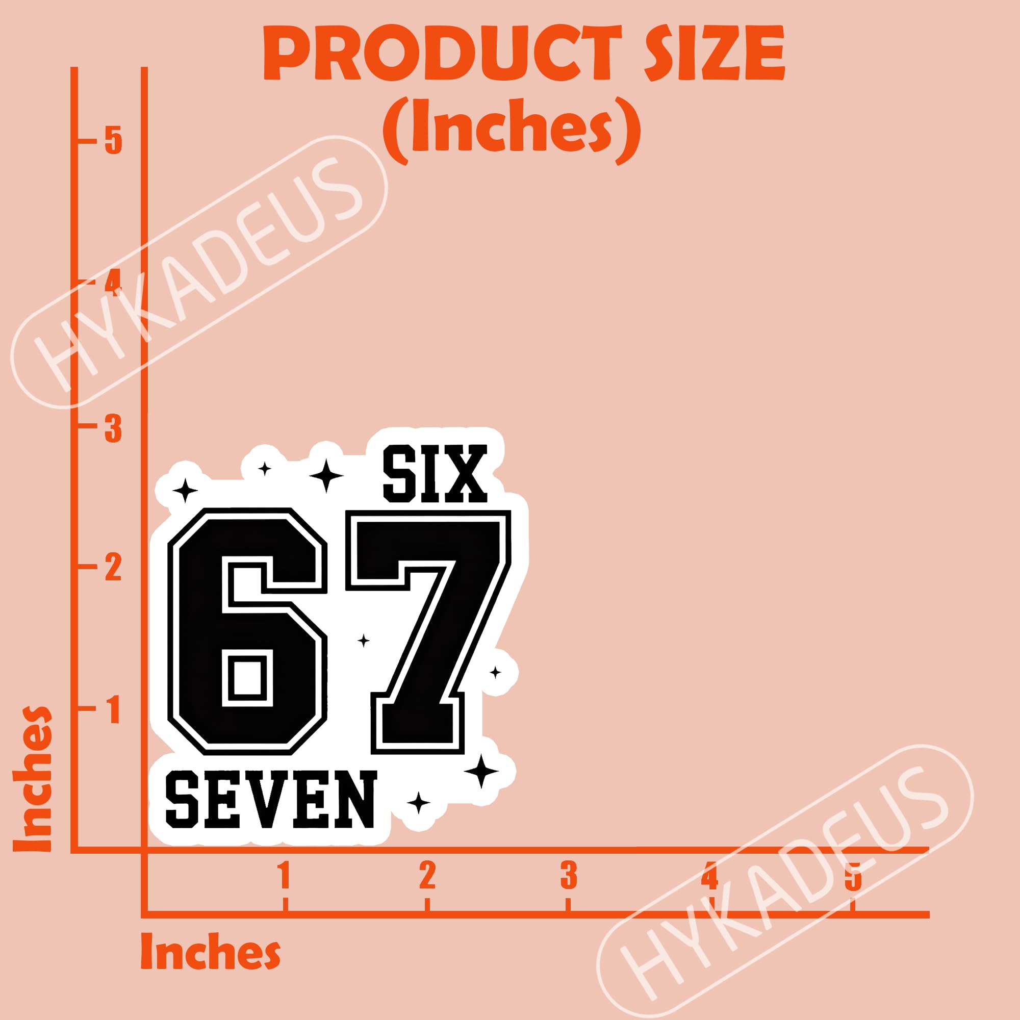 Amazon.co.jp: (3枚)ファニーシックスセブン67ステッカー6 7ミーム