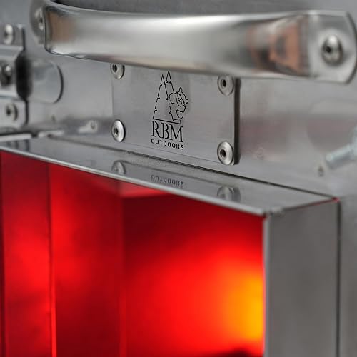 Miniatura 6 de Rbm Outdoors Estufas de camping para tiendas de campaña, refugios, yurtas. Estufa plegable portátil de leña para campamento, cocina al aire libre.