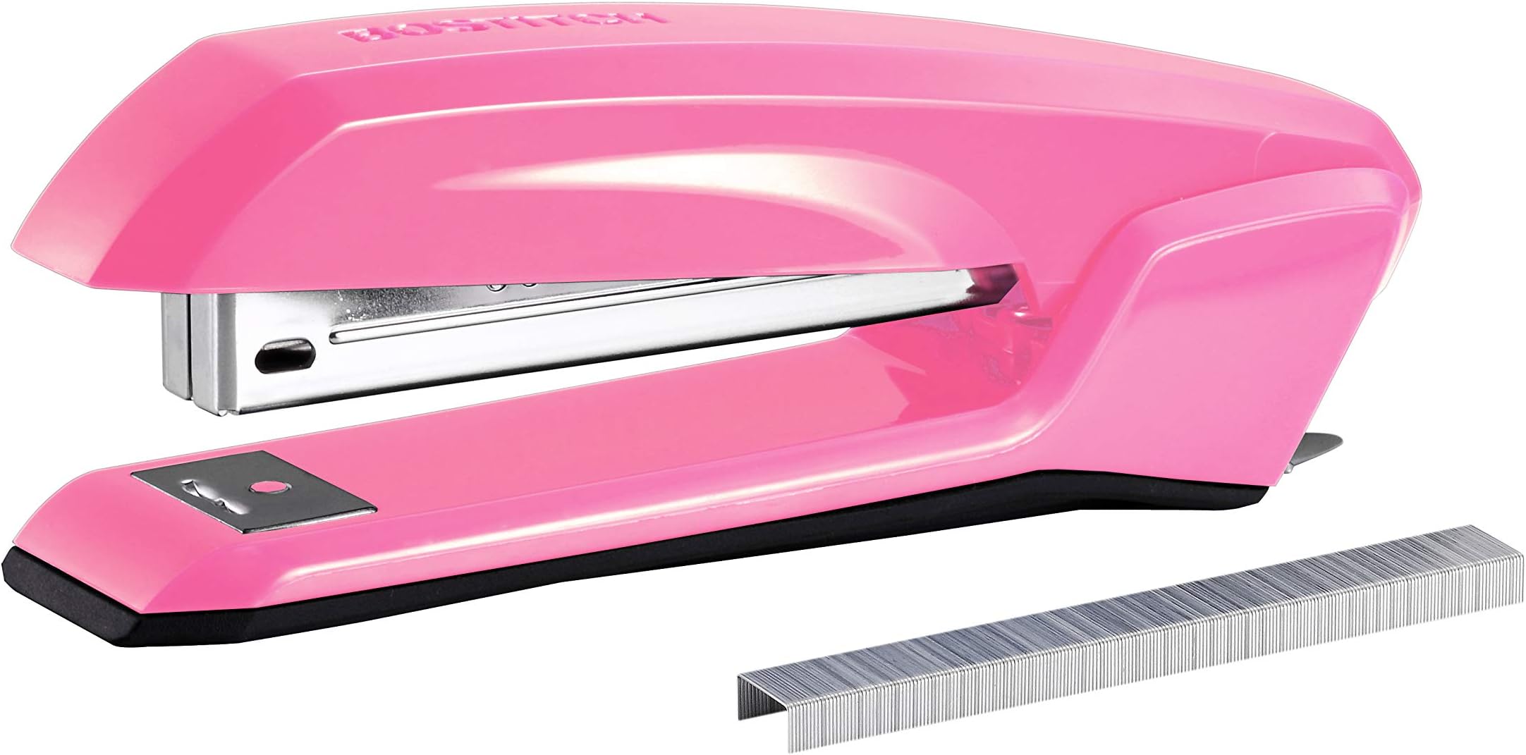 Bostitch Office Ascend 3 in 1 Stapler Integrated Remover & Staple Storage, 420 Staples Included, 20 Sheet Capacity, Lightweight, Pink