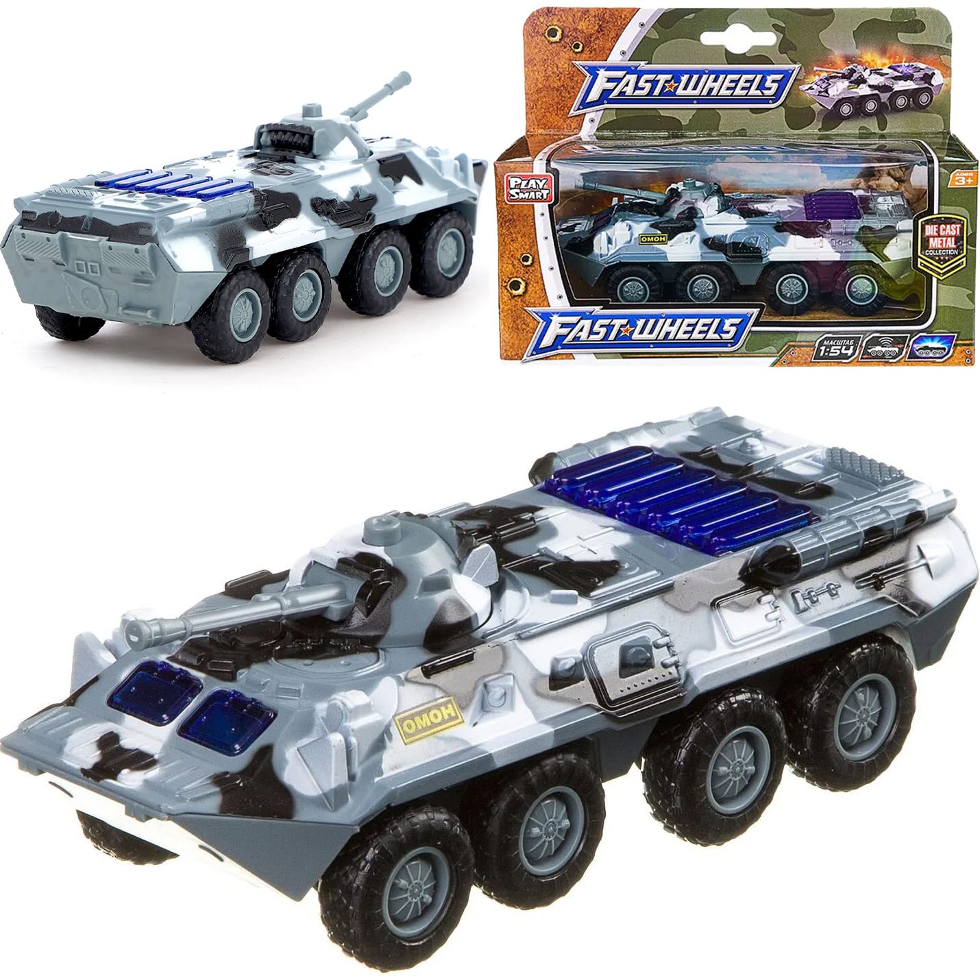 Buy BTR80 Russian Elite OMON Diecast Armored Car Model 1/54 Scale