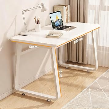 Modern Computer Desk Simple Style Study Table for Home Office, Wooden Writing Desks PC Table for Bedroom,100 * 50cm