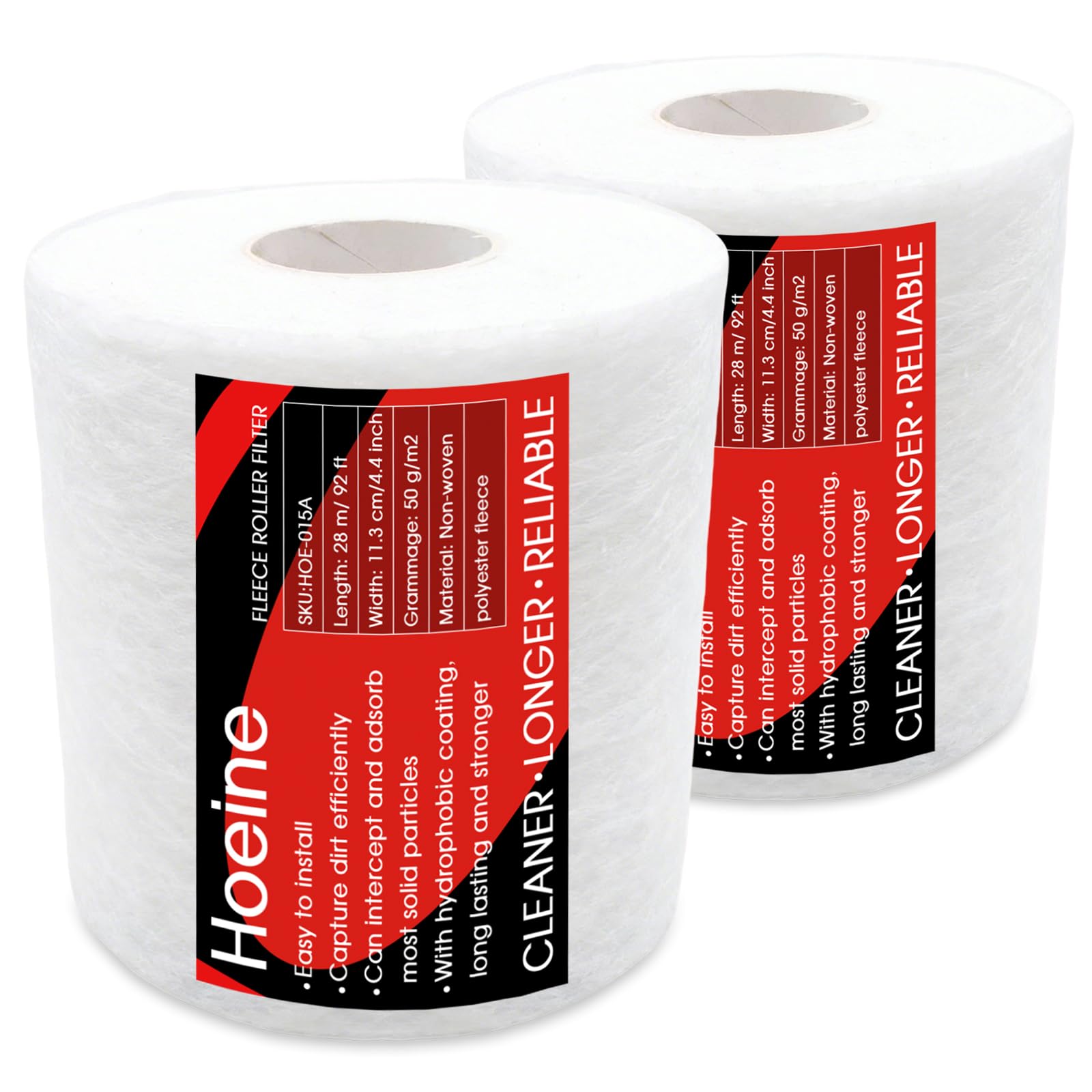 Hoeine Replacement Fleece Roll for Red Sea 500 Series Filter System 2 Pack