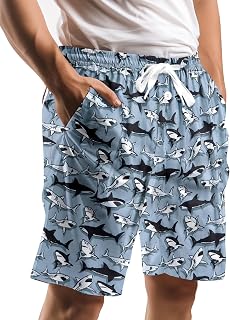 Pajama Shorts for Men, Men's Pajama Bottoms, Sleep wear Pjs Pants