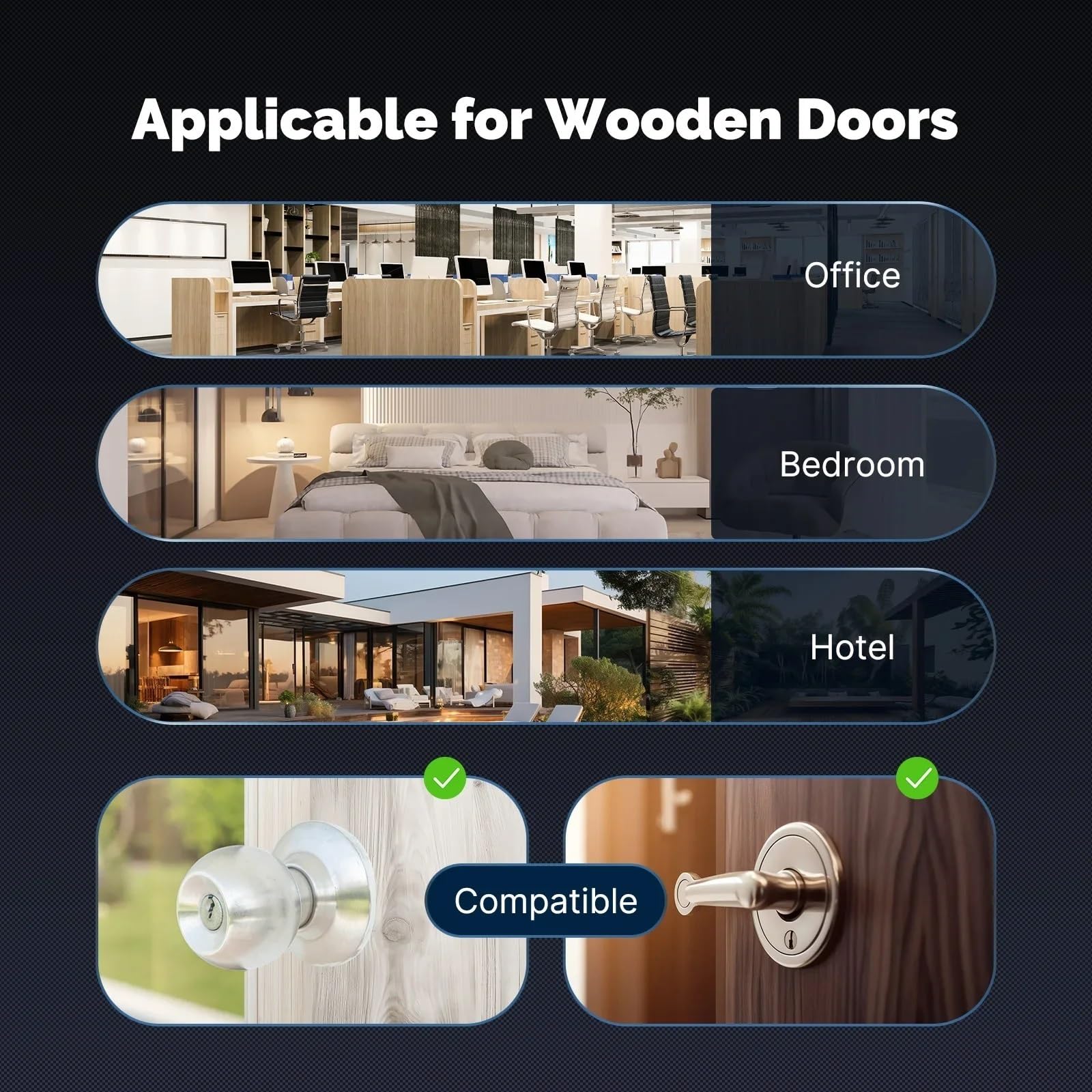 Serrure intelligente Bluetooth à empreintes digitales, poignée de porte, mot passe électronique, application, déverrouillage distance, hôtel, appartement, bureau, maison location Bureau Commercial