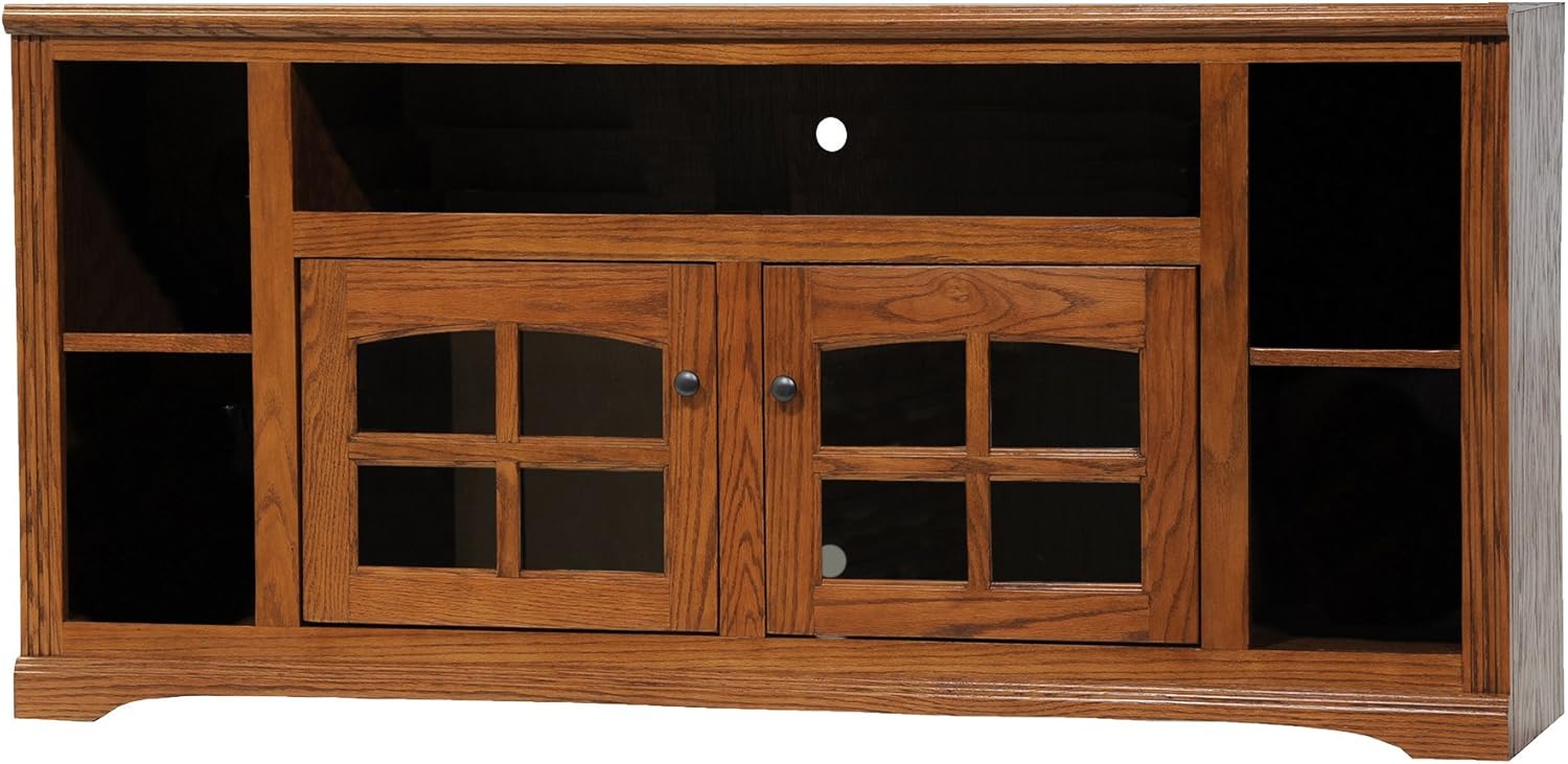 American Heartland Oak TV Stand in Classic Bourbon