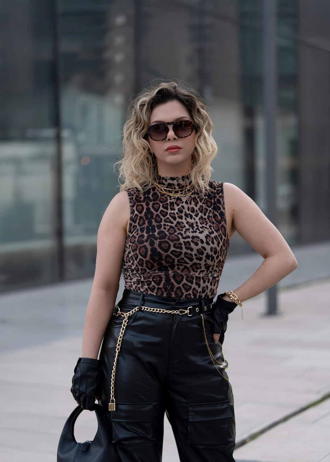 VISOONE Aviator Trendy Sunglasses for Women Men 70s Flat Top Large Retro Fashion Shades Jane - Image 4