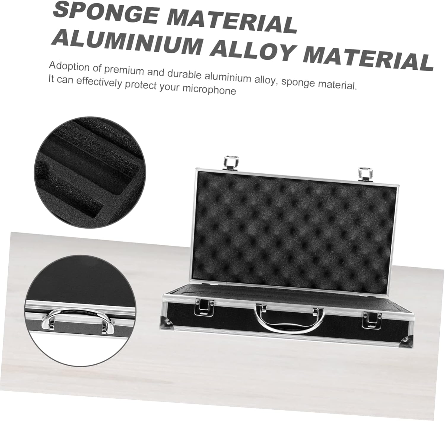 Shockproof Microphone Case for Travel Durable Mic Organizer Box with Water and Scratch Protection Stylish Design for Mobile and Studio Use Fits Various Microphones and Cables