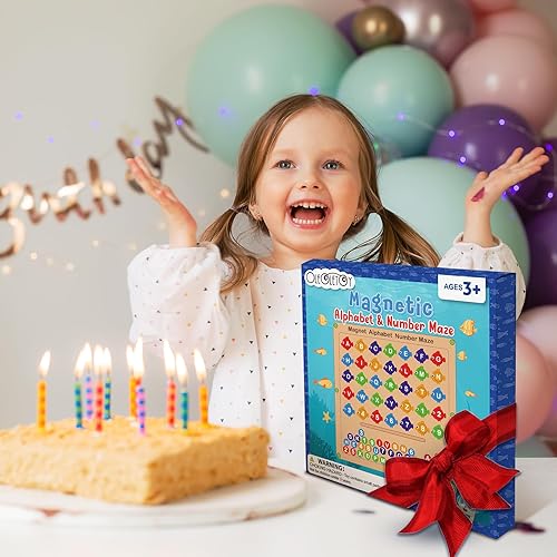 Miniatura 6 de Laberinto magnético de números de color del alfabeto Juguetes Montessori de habilidades motoras finas para niñas y niños, rompecabezas de letras