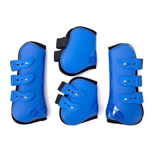 Foto 8 de 8 de Merauno® Juego de 4 Polainas para Caballos, Protectores para tendones, protección contra Saltos del Caballo