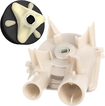 WP3363394 Washer Drain Pump & 285753A Motor Coupler for Whirlpool 3363394