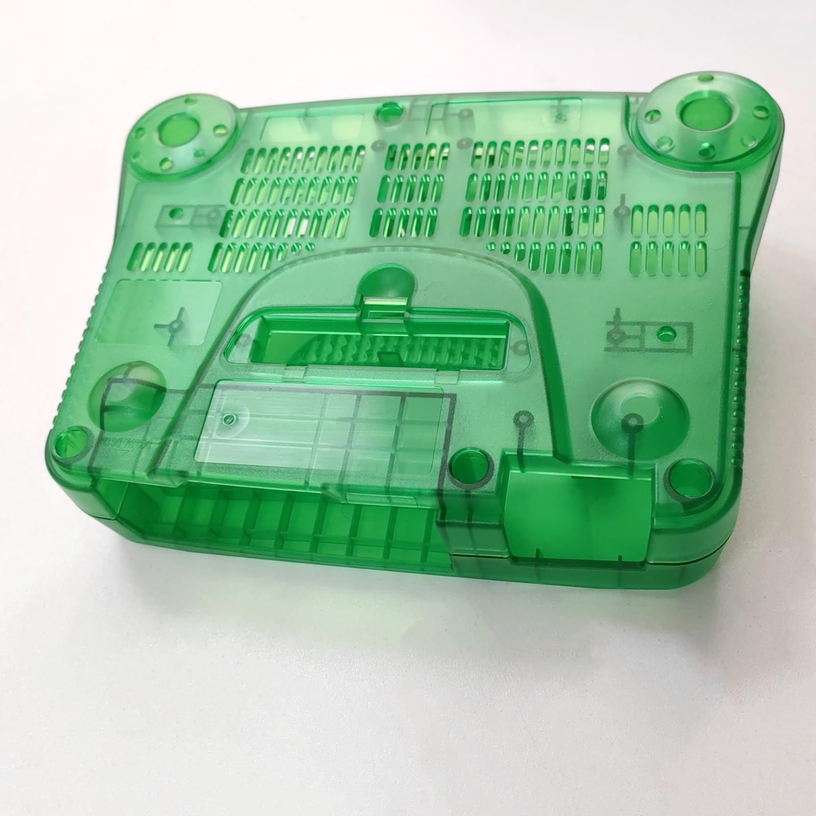 Hzxkqmil Coque de rechange complète pour console de jeux vidéo rétro N64 | Coque translucide accessoires de réparation avec tournevis pour console de jeu N64 Cyan transparent