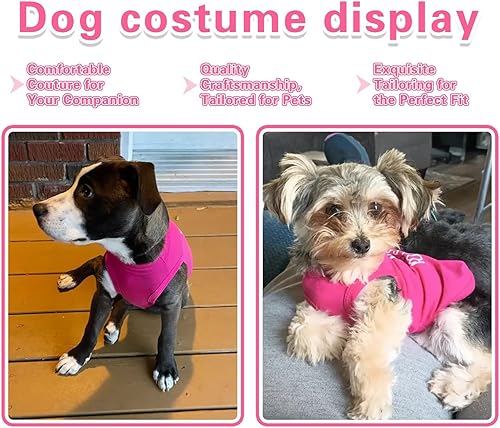 Pink Cotton Dog Shirt with 'Little Miss Princess' Print, Soft & Breathable Pet Apparel for Small to Large Dogs, All-Season Sleeveless Vest, Cute and Comfortable Dog Outfit.Pink Crown M(Pink Sun,X-Small)