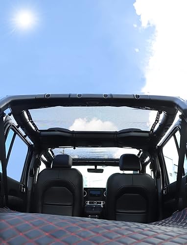 Miniatura 7 de Savadicar JK - Parasol de malla, protector solar de malla, bloqueador UV, pantalla de bikini compatible con Jeep Wrangler JKU 2007-2018 de 4