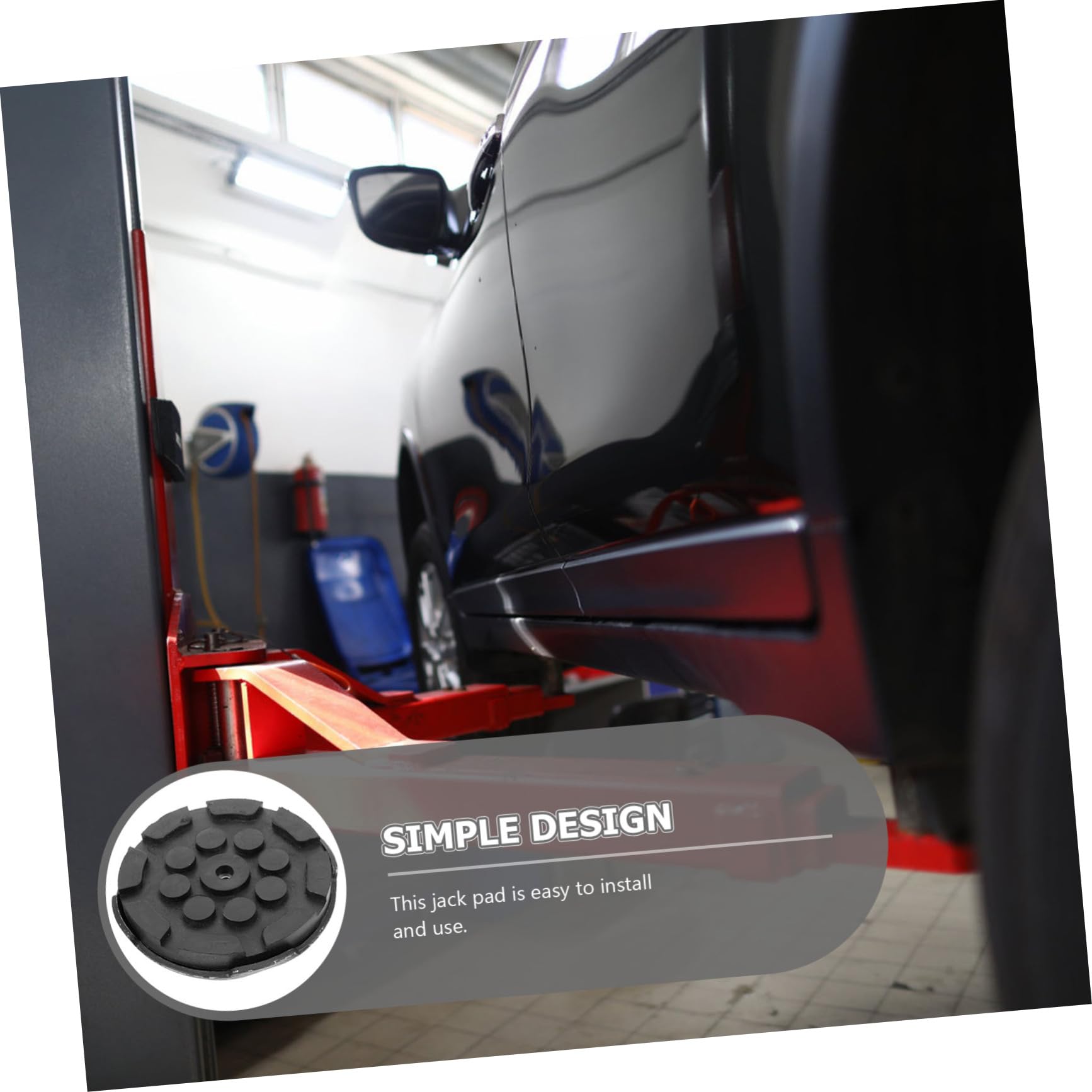 Set Accessori per Martinetto Idraulico 3 Ton Gomma e Acciaio Design Orizzontale e Vassoio Antiscivolo per Sollevamento Fluido e Facile