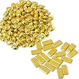 Neryourlly Metal Mini Chinese Yuan Bao 100pcs+20pcs Fake Gold Bars, Feng Shui Collectibles for Bring Wealth & Luck, Gold Ingot Craft Decorations Christmas, Chinese New Year