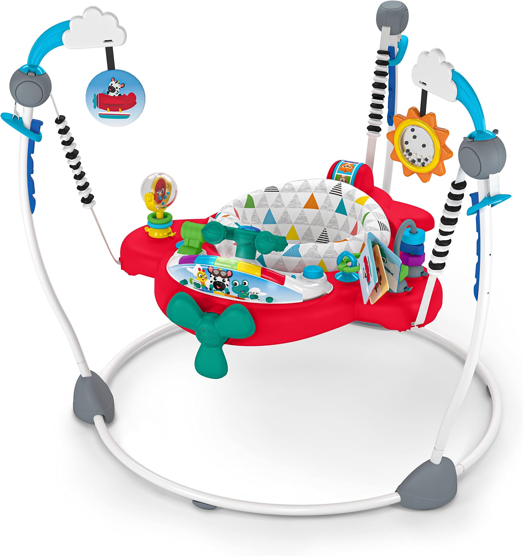 Baby Einstein Ocean Explorers Airplane Adventure 2-in-1 Interactive Activity Jumper with Lights Ages 6+ months for Boy or Girl