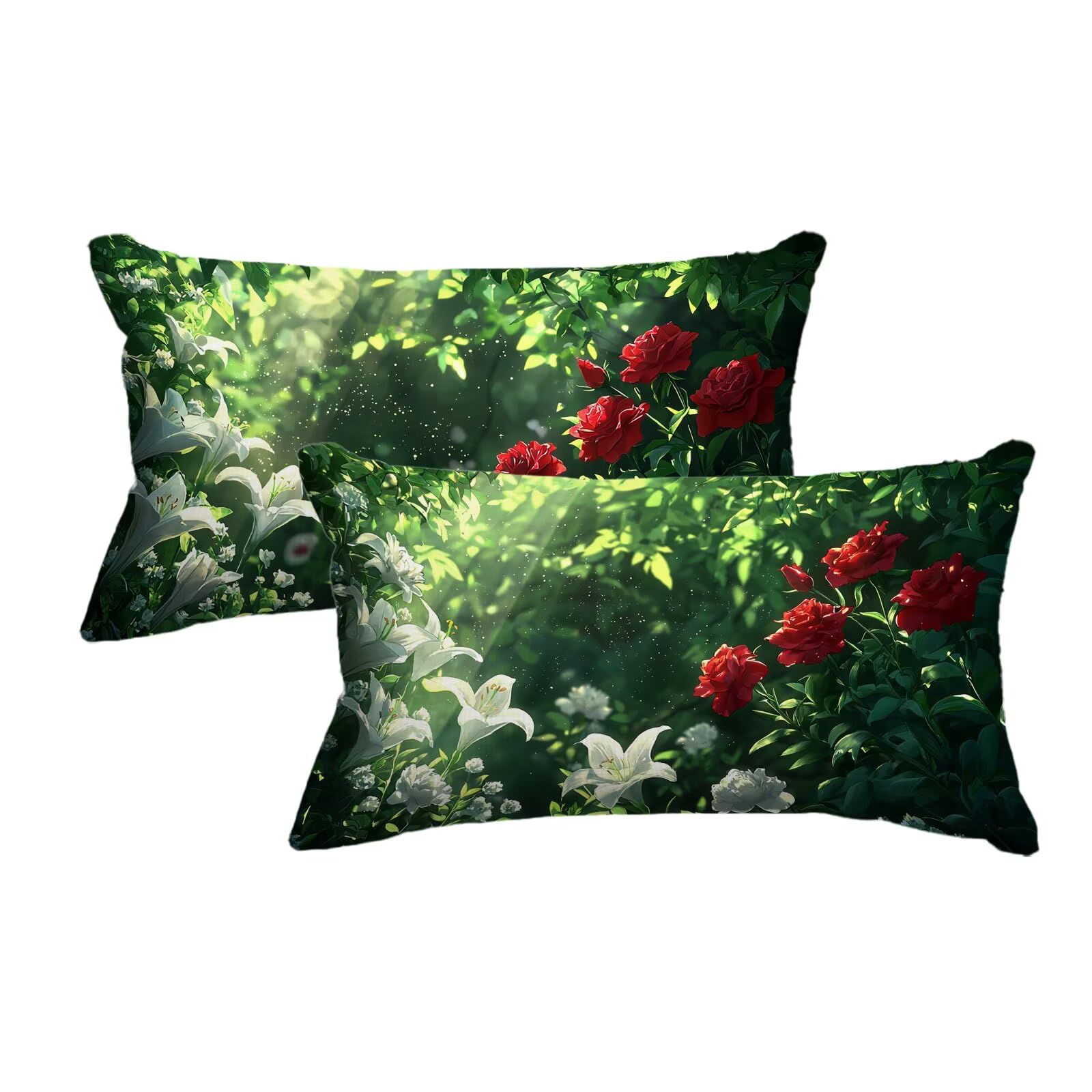 Taie oreiller 50x80 vert premium lot de 2 housses de coussin au fini raffiné