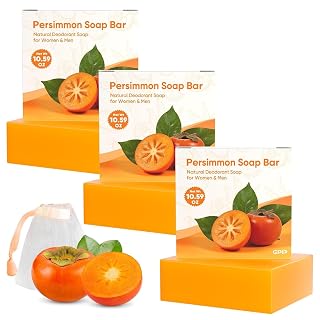 PNNP GPP 3 PCS Persimmon Soap Bar for Body Odor Control, 3.53oz/per - Amazon product rated Grade A