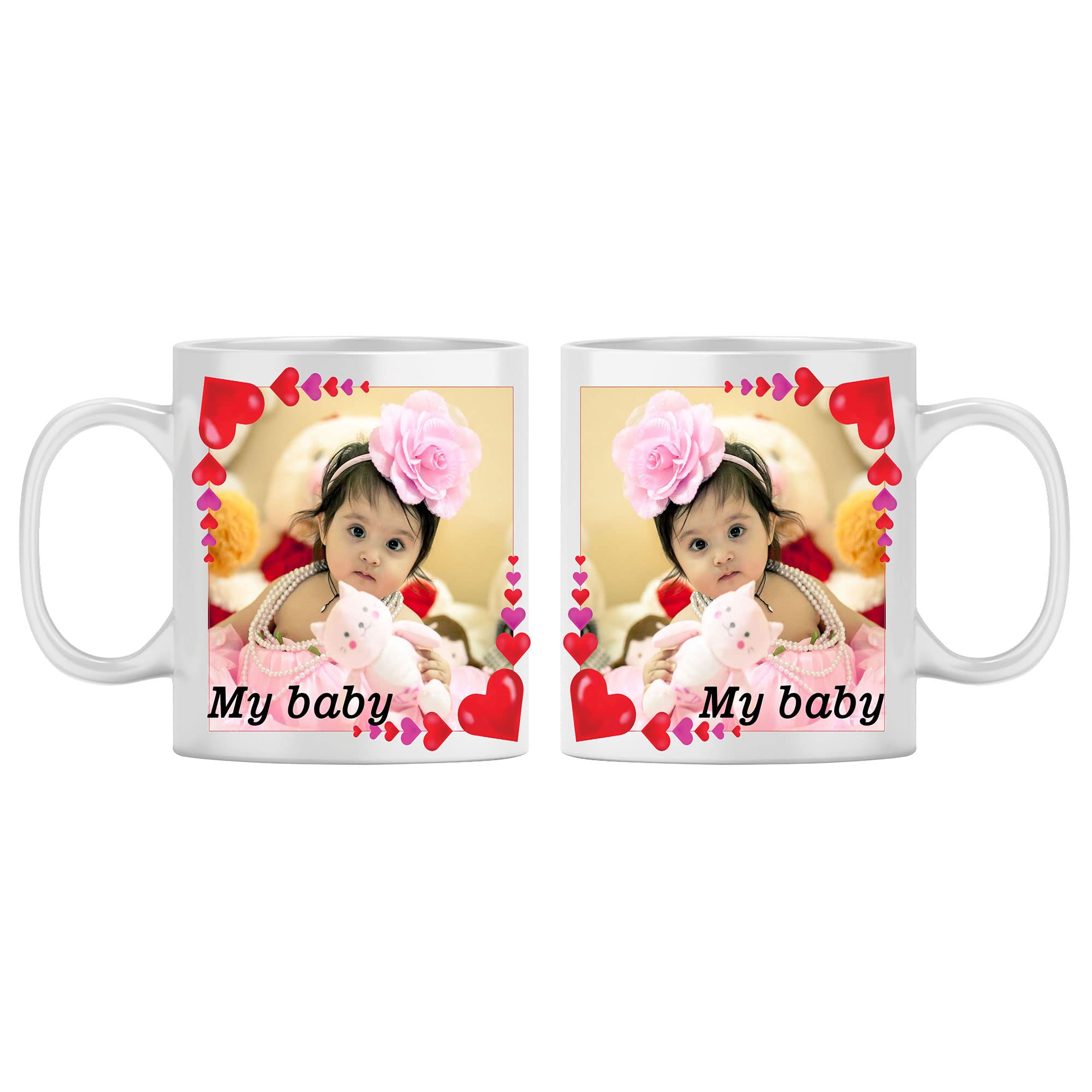 Bhawani Gift I Love Buby Personalized Key-Chain and Coffee Mug Designed for Your Dad|Dear Father| for Sweet papa (Baby)
