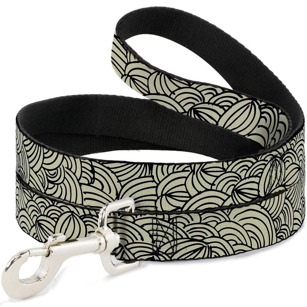 Laisse Buckle-Down Doodle1 Crème et Noir pour chien et chat