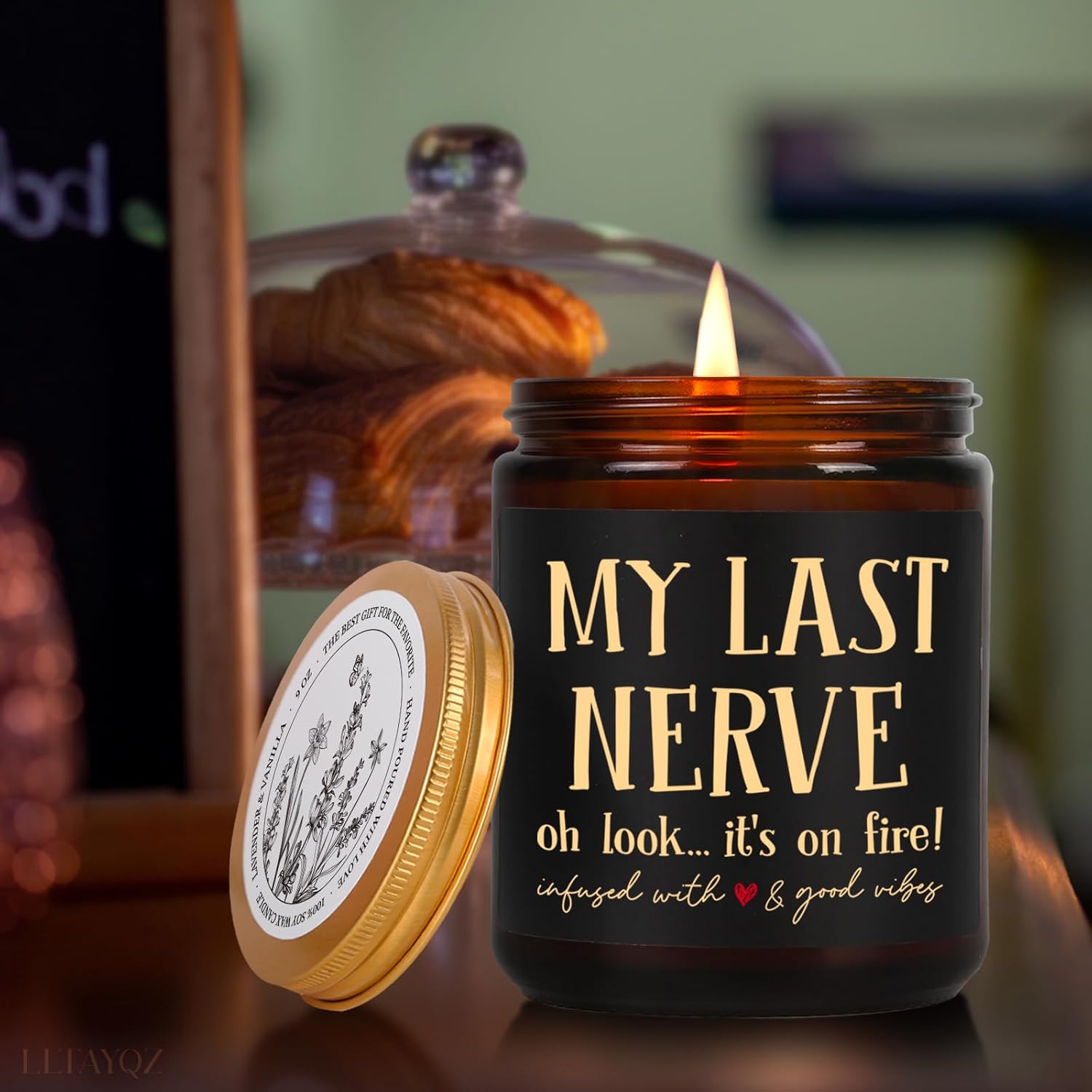 Funny Candle Gifts for Women, My Last Nerve Oh Look Its on Fire candle, Unique Birthday Christmas Candles Gift for Wife Sister Girlfriend, Friendship Stress Relief candles gift for Bestie Coworker102 - Image 5