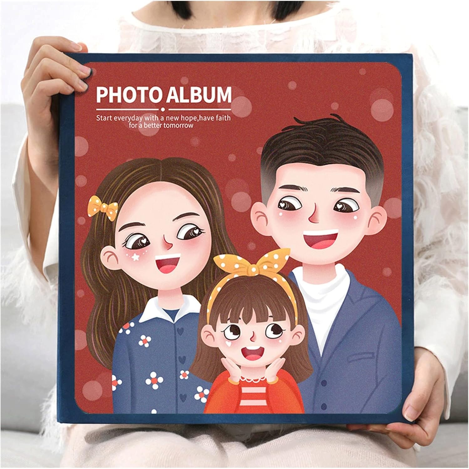 Photo Album DIY Baby Growth Album, Souvenir Album, Paste Family Version, Large-Capacity Handmade, Free Paste Album Wedding Albums (Color : 07, Size : 60 Sheets/White Page) (5 20 sheets/black page)
