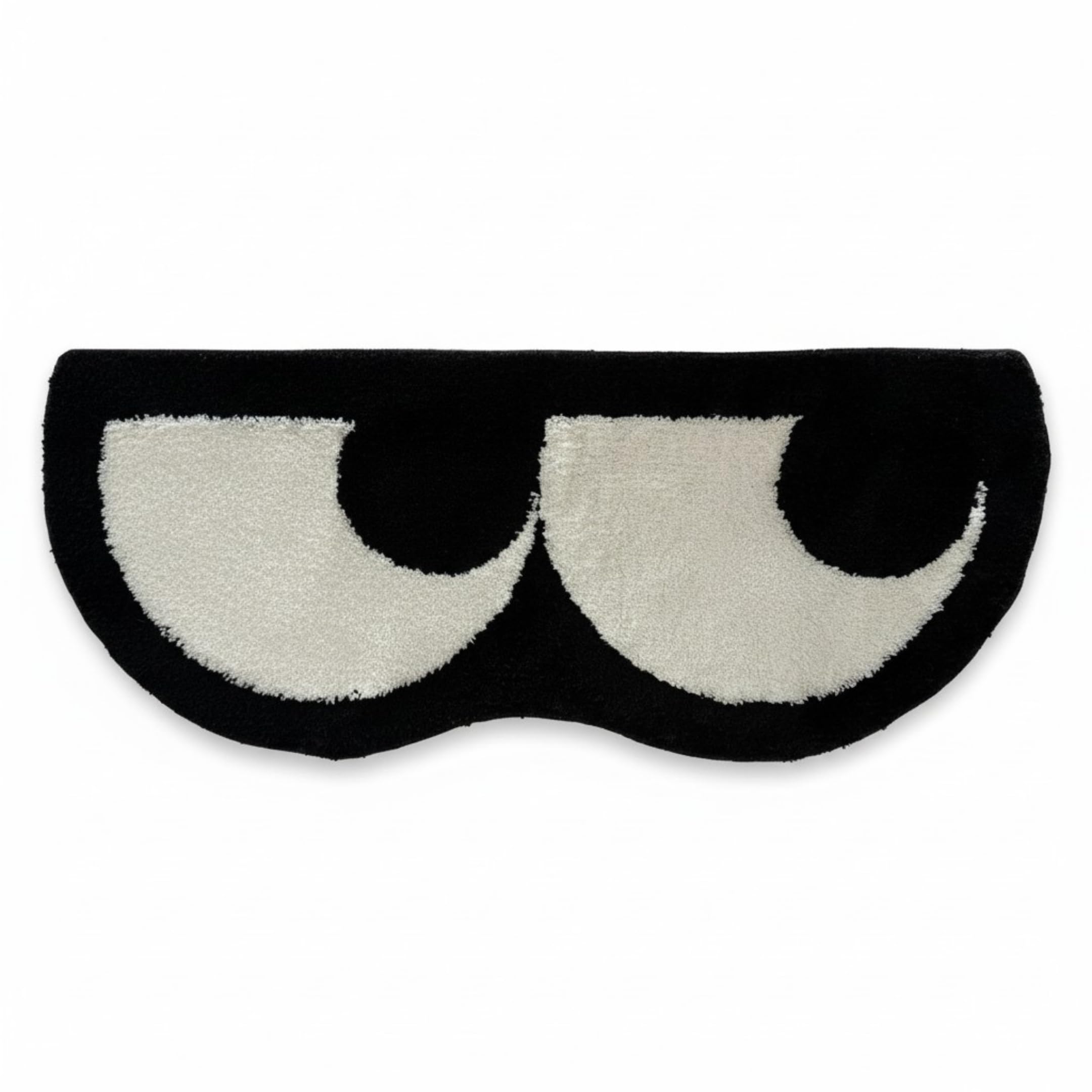 MABOA Cartoon Eyes Rug (47x20in) – Tufted Rug for Living Room, Hypebeast Decor Carp Design, Soft Unique Area Rug for Home, Fun Decor Accent Mats (