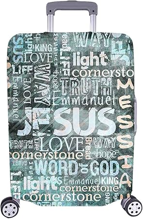 review InterestPrint Religious Christian Jesus Quotes Travel Luggage Protector Baggage Suitcase Cover Fits 26
