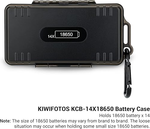 Vista 4 de KIWIFOTOS 14 Slots 18650 Battery Organizer Case Protective Hard Storage Case Shockproof 18650 18350 Battery Holder Box Batteries Container Caja