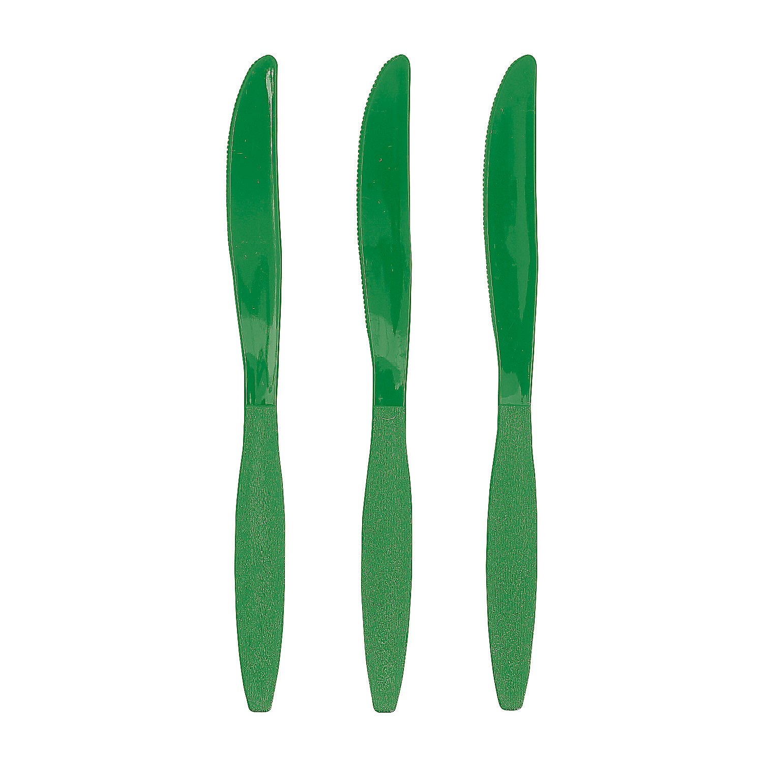 Fun Express - Kelly Green Plastic Knives (50pc) - Party Supplies - Solid Tableware - Cutlery - 50 Pieces