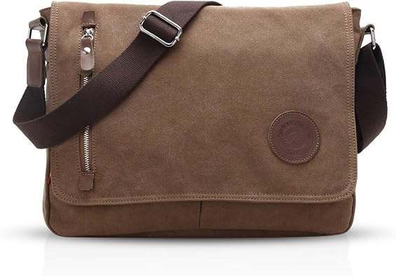 FANDARE Unisex Shoulder Crossbody Bag Canvas Messenger Satchel Bag